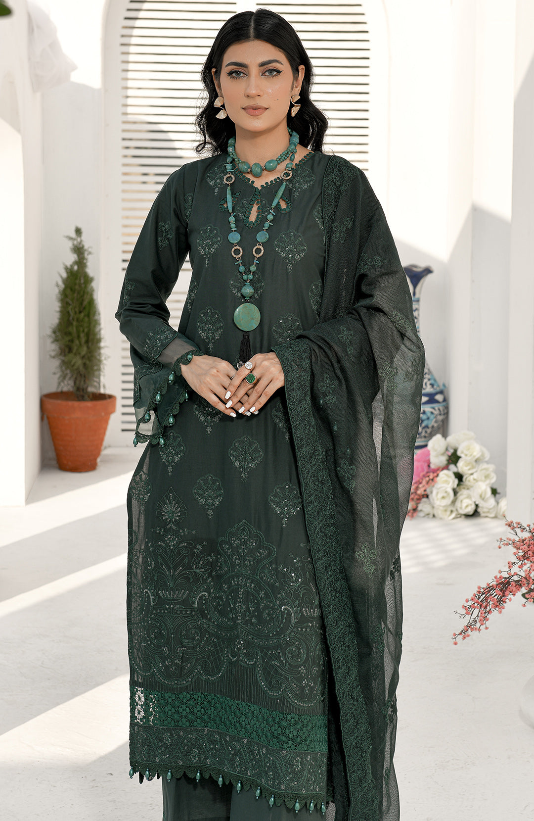 Opulence | 3-Pc Lawn Embroidered Suit