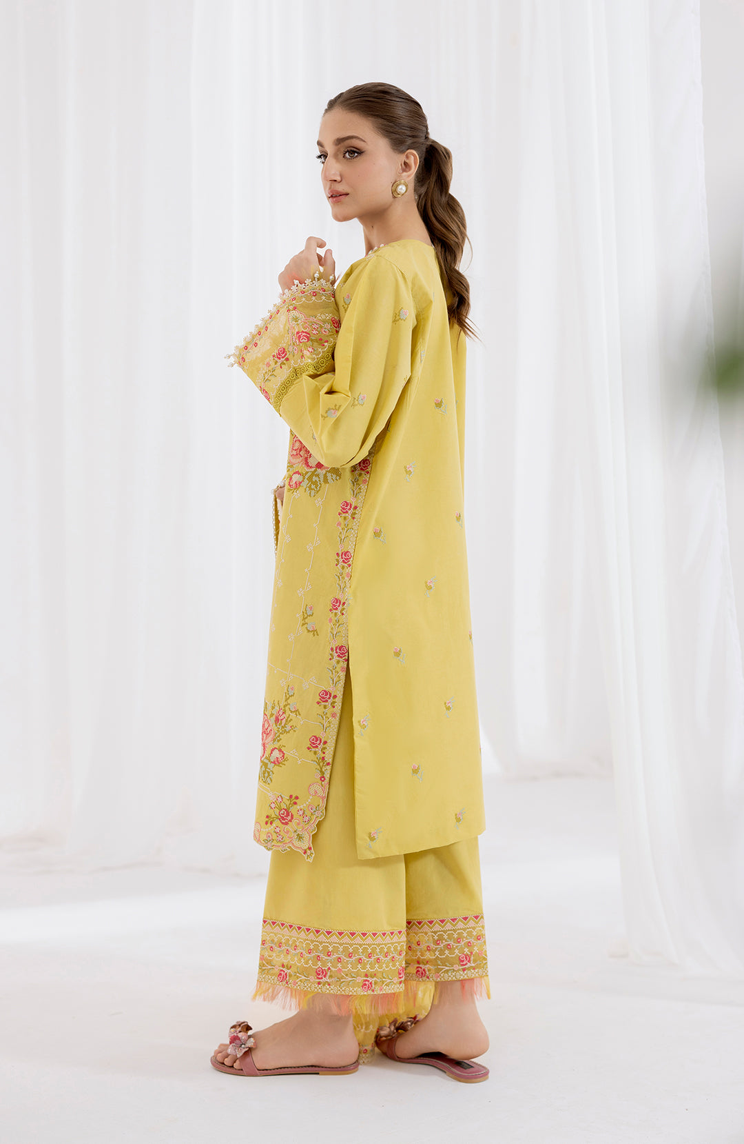 Solene | 3Pc Lawn Embroidered Suit