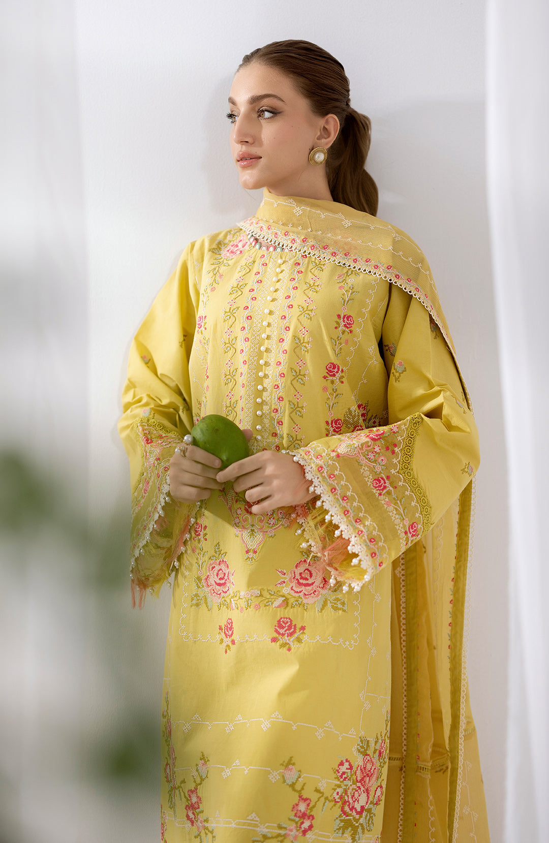 Solene | 3Pc Lawn Embroidered Suit