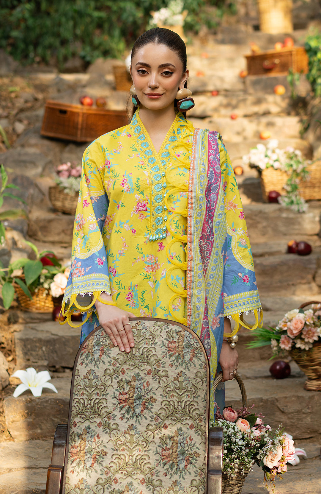 Daffodil | 3Pc Printed Lawn Suit