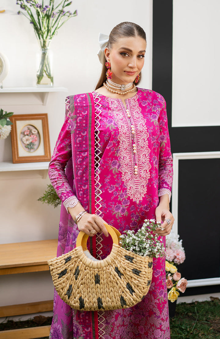 Fuchsia | 3Pc Printed Lawn Suit