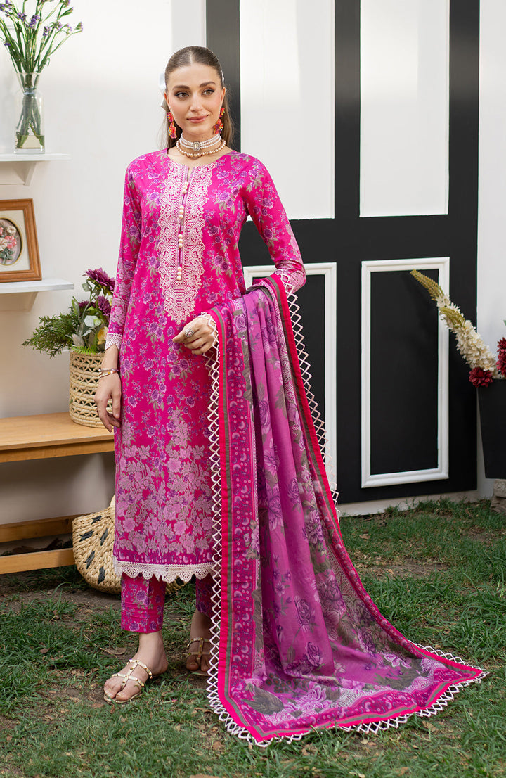 Fuchsia | 3Pc Printed Lawn Suit