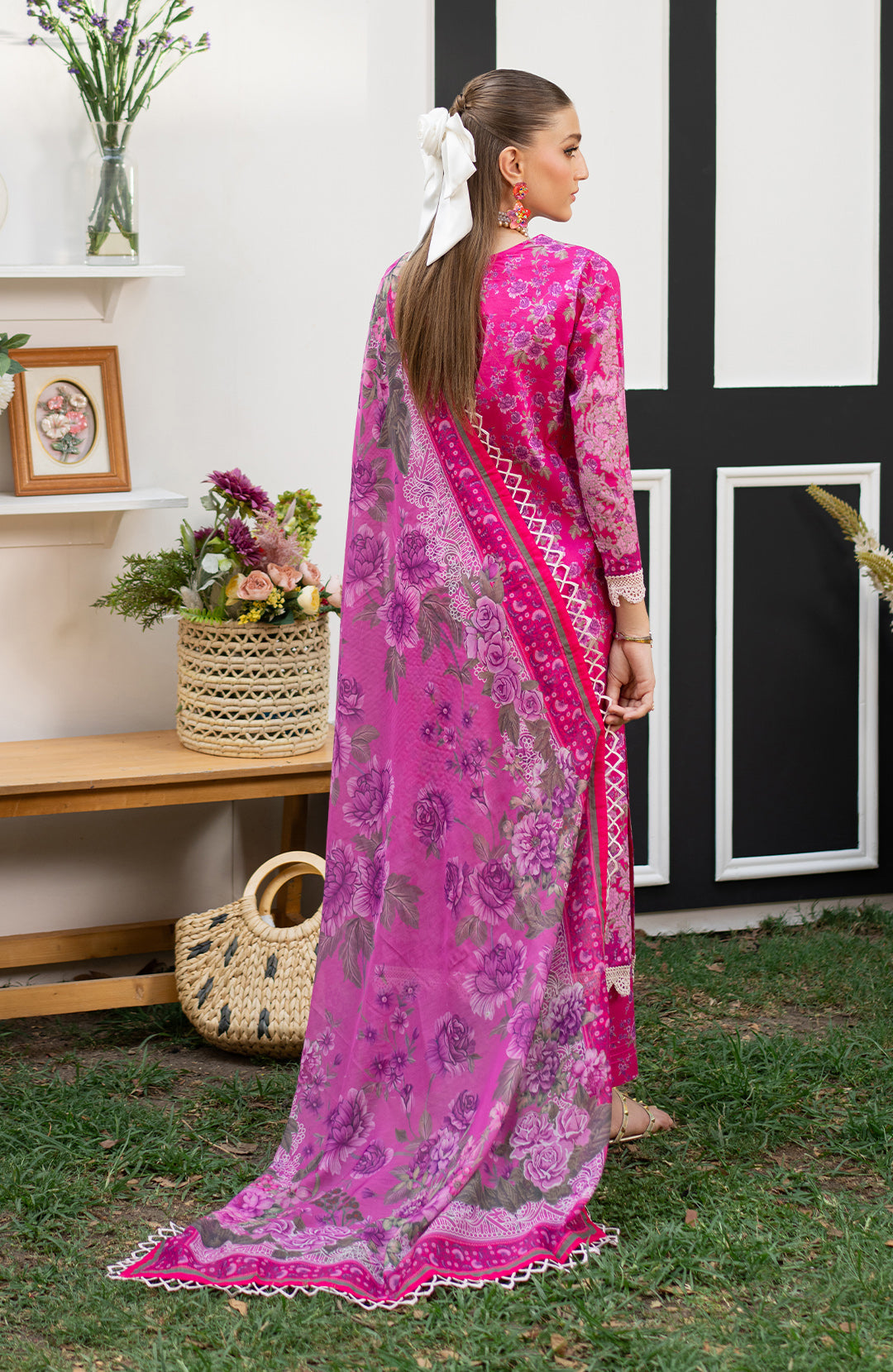 Fuchsia | 3Pc Printed Lawn Suit