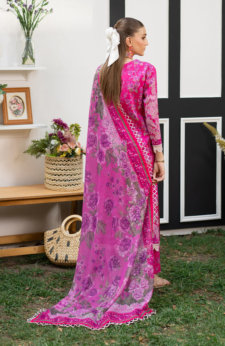 Fuchsia | 3Pc Printed Lawn Suit