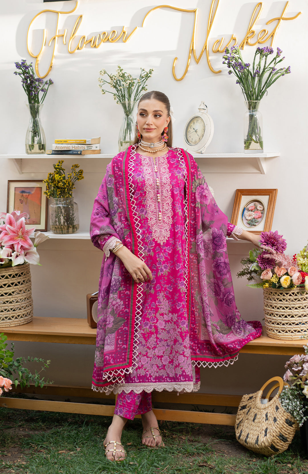 Fuchsia | 3Pc Printed Lawn Suit