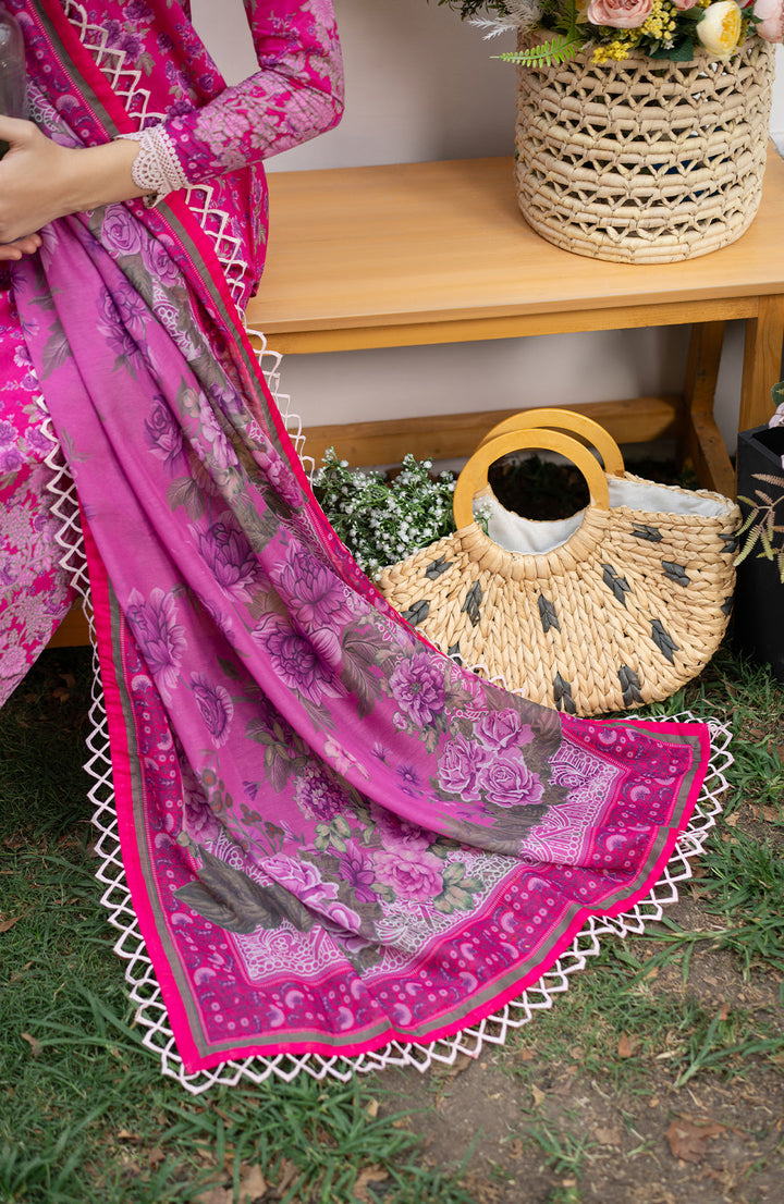 Fuchsia | 3Pc Printed Lawn Suit