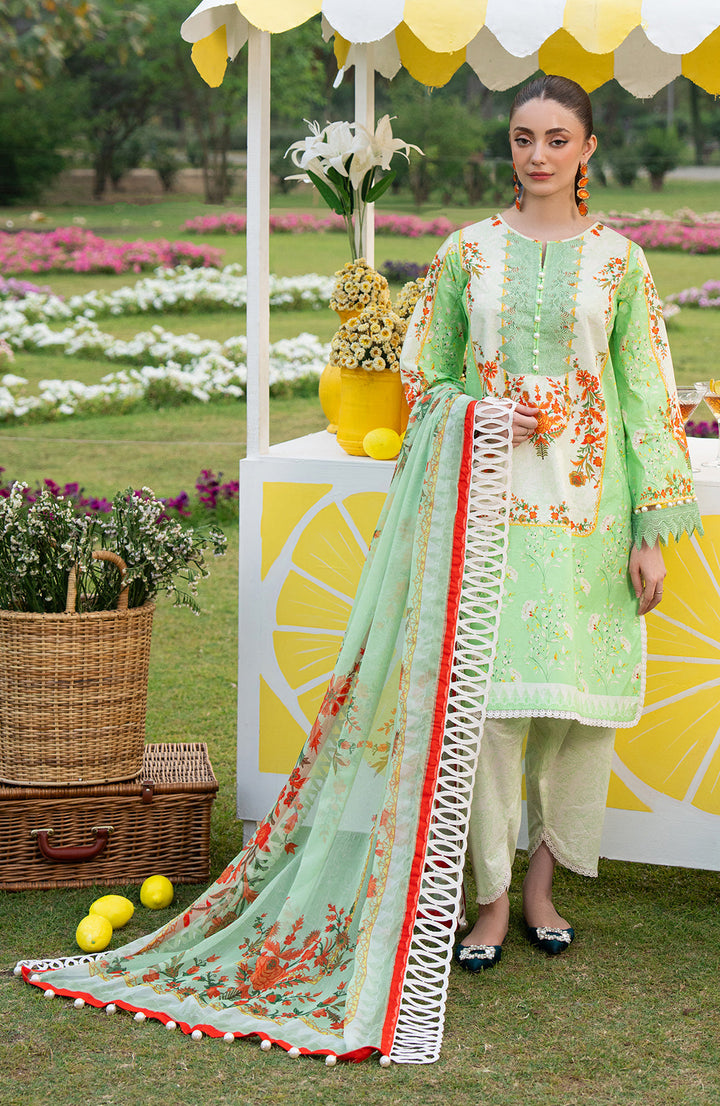 Green Aloe | 3Pc Printed Lawn Suit