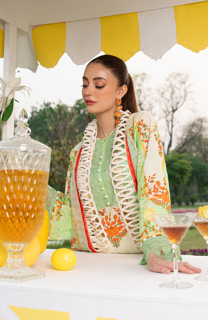 Green Aloe | 3Pc Printed Lawn Suit