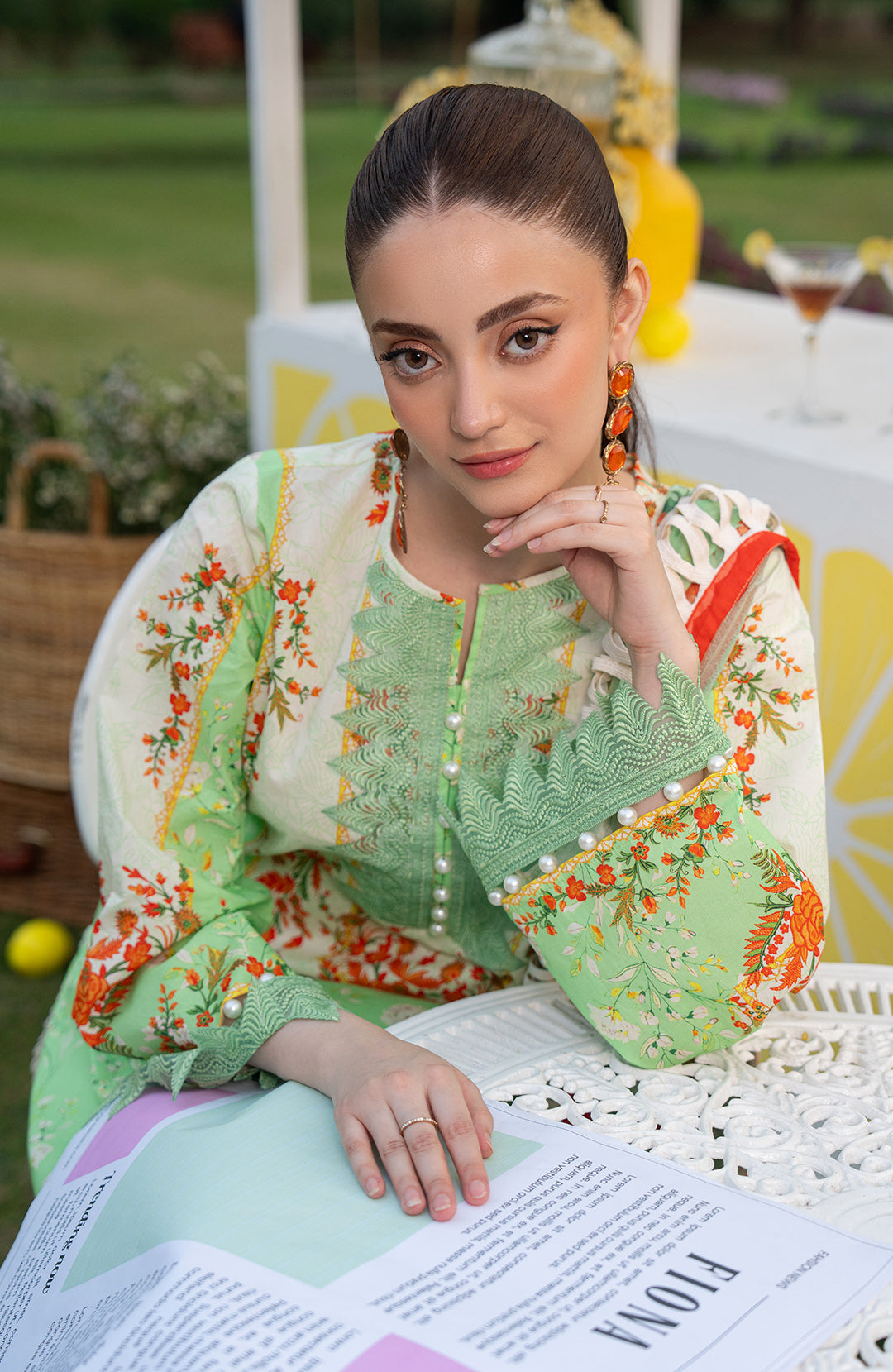 Green Aloe | 3Pc Printed Lawn Suit
