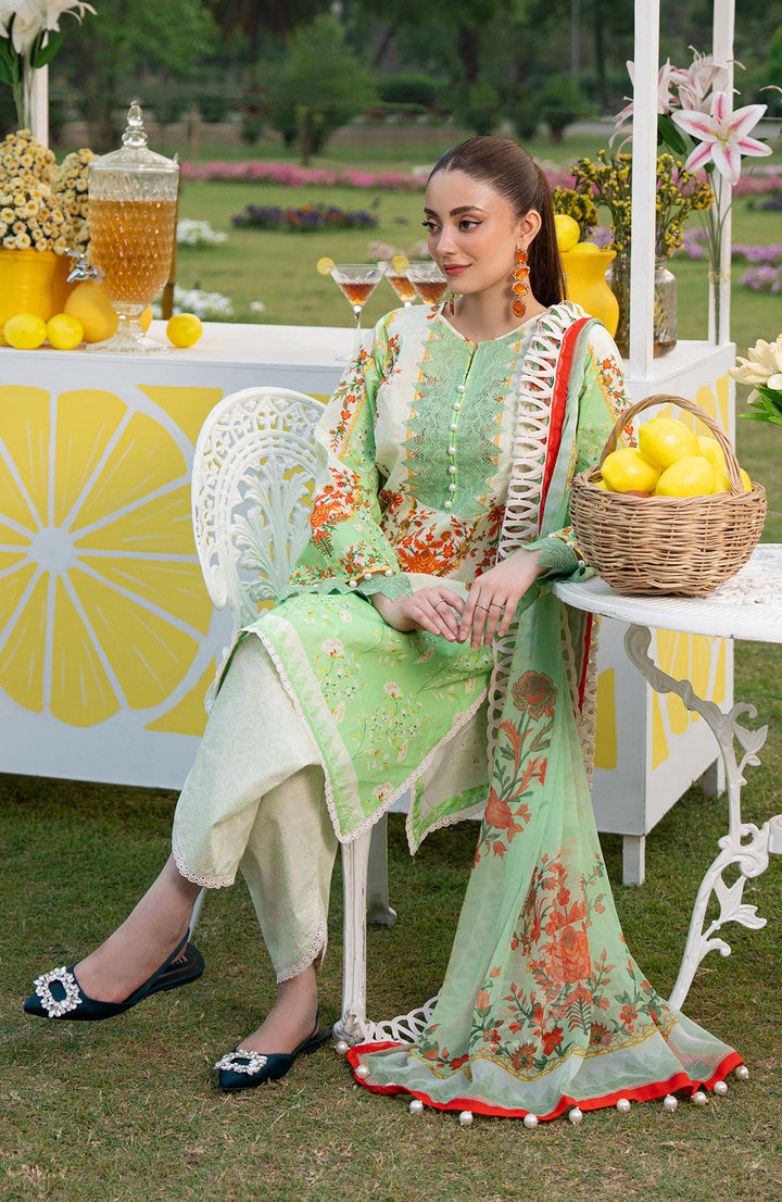 Green Aloe | 3Pc Printed Lawn Suit