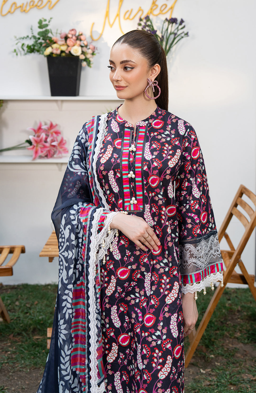 Hydrangea | 3Pc Printed lawn Suit