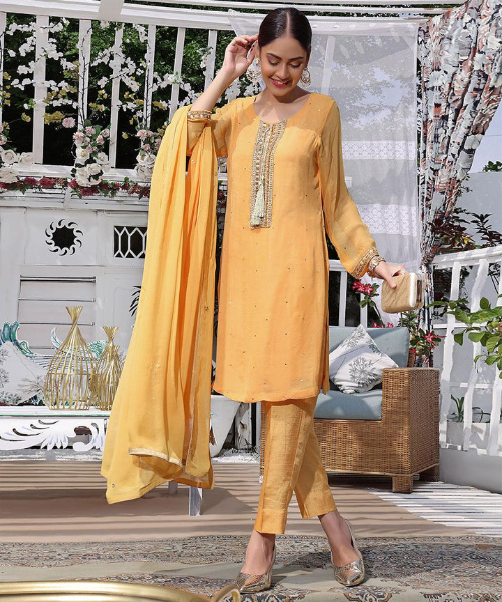 Muse | Formals Chiffon Stitched 3 Pc - Fiona