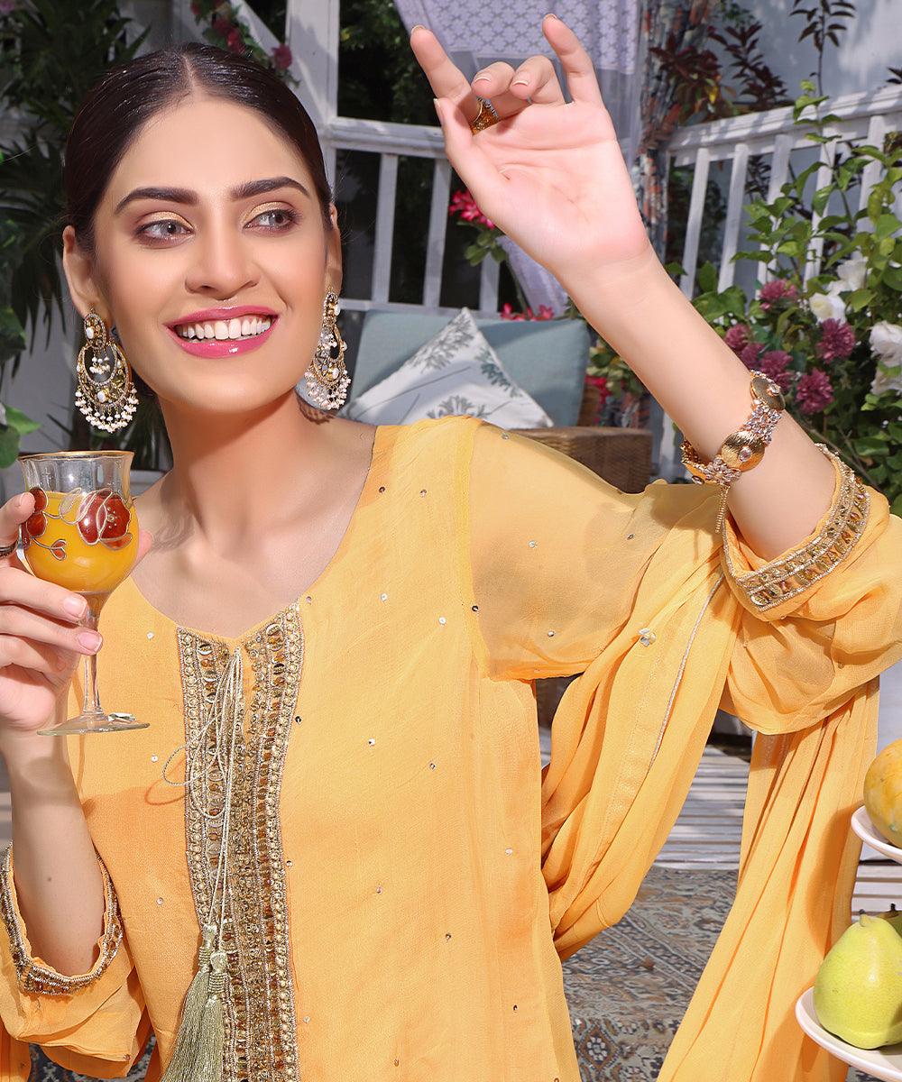 Muse | Formals Chiffon Stitched 3 Pc - Fiona