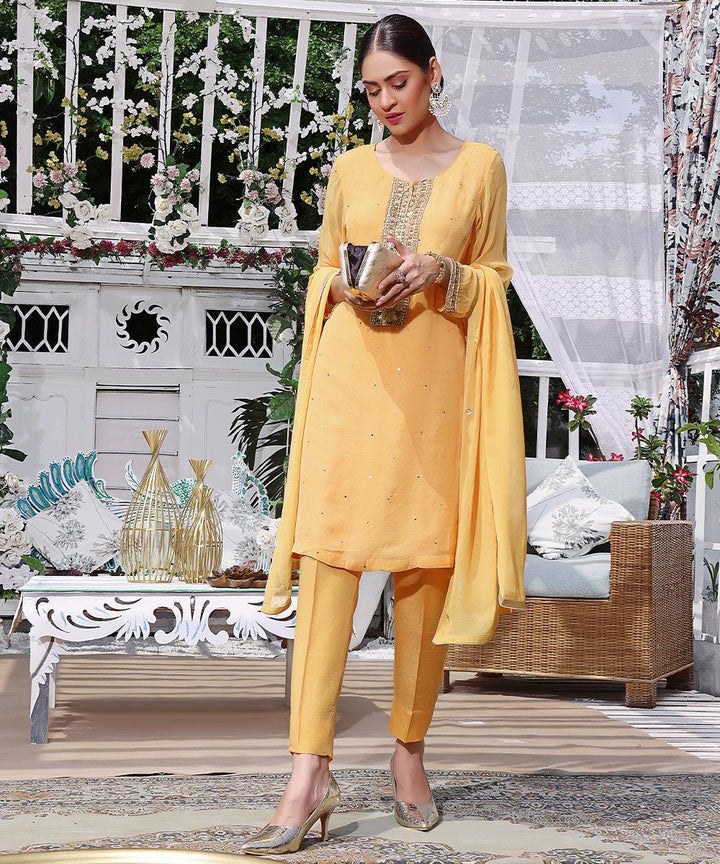 Muse | Formals Chiffon Stitched 3 Pc - Fiona